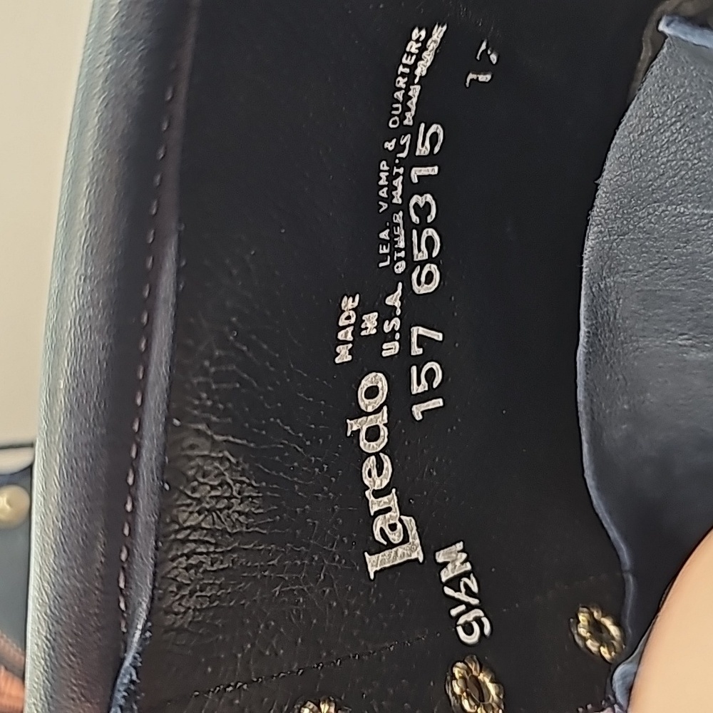 Laredo lace up boots, 9.5M - Picture 7 of 7